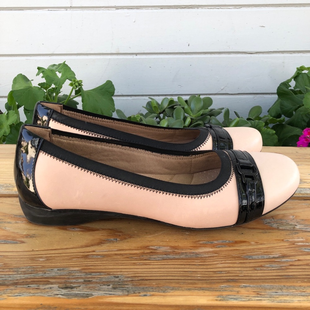 Collection by Clarks Kinzie Flat Women's Size Pink Slip On Casual Comfort